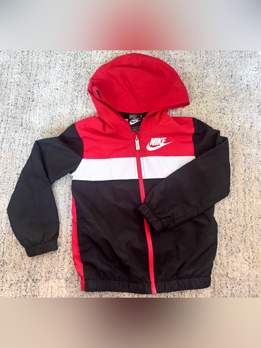Kids (Small 4-5 years) Nike Red Windbreaker Jacket